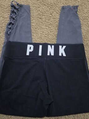 PINK Victoria's Secret Large Ombre Strappy Ankle Activewear Leggings